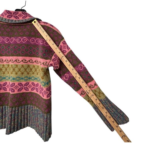 Sundance Fair Isle Cardigan Sweater Womens Small Cottagecore Prairie - Picture 4 of 9